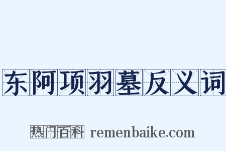 东阿项羽墓反义词是什么意思的图片